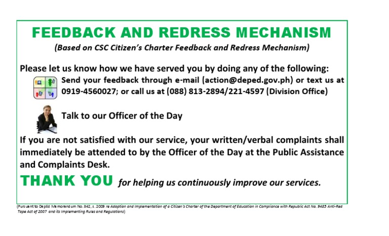 4.3. Feedback and Redress Mechanisms Sample Design | PDF | Business