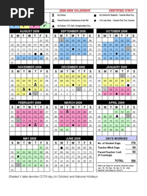 Triad Schools 2008-2009 Calendar | PDF | Schools | Educational