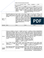 Rúbrica analítica - Taller de escritura - Departamento de lenguaje