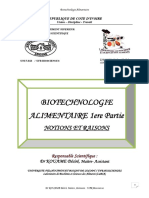 Biotechnologie Cours - Notions Et Raisons