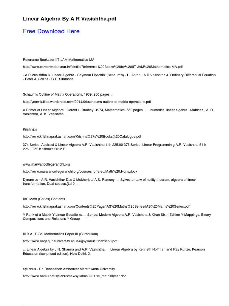 Abstract Algebra By Ar Vasishtha Pdf