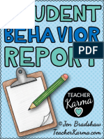 Behavior Reportfor Students