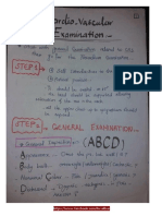 Cardio Vascular Examination (Hand Written Notes)