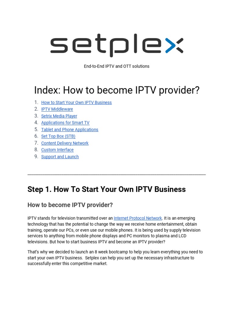 How To Start An IPTV Business | PDF | Iptv | Set Top Box