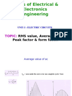 RMS AVG Values