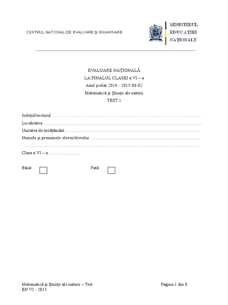 Test Adaptat | PDF