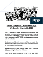 Bso Pickup Time Reminder March 2020
