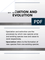 Speciation and Evolution