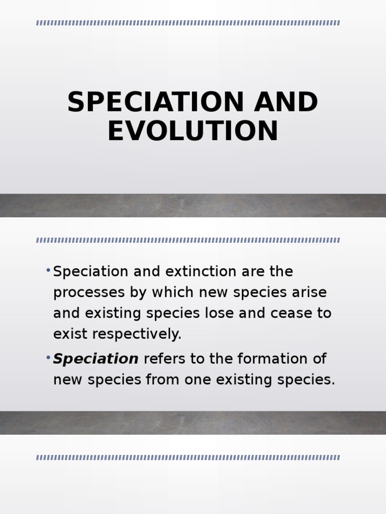 Speciation and Evolution | PDF | Home & Garden | Wellness