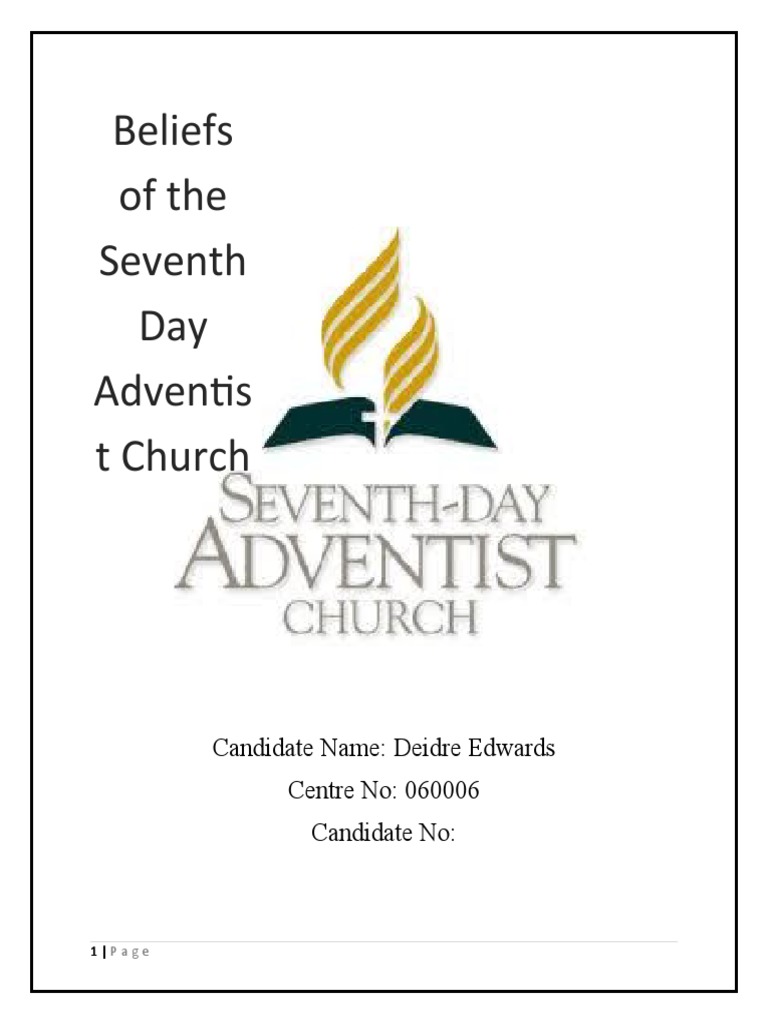 Primary Beliefs Of Seventh Day Adventist