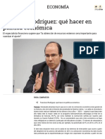 Francisco Rodríguez - Qué Hacer en Política Económica