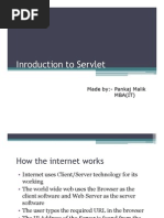 Inroduction To Servlet Inroduction To Servlet: Made By:-Pankaj Malik Mba (It)