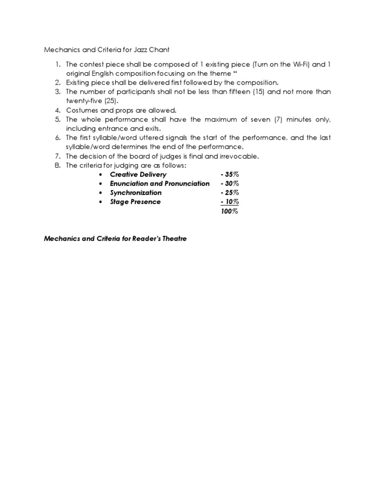Mechanics and Criteria For Jazz Chant PDF