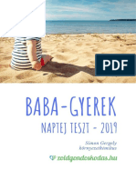 Baba Gyerek Naptej Teszt 2019