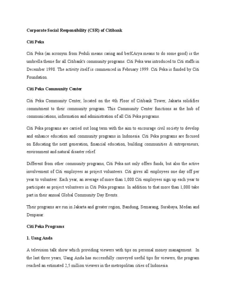 Corporate Social Responsibility Paper | PDF | Corporate Social ...