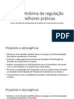 Código Anbima de regulação e melhores práticas para distribuição de investimentos