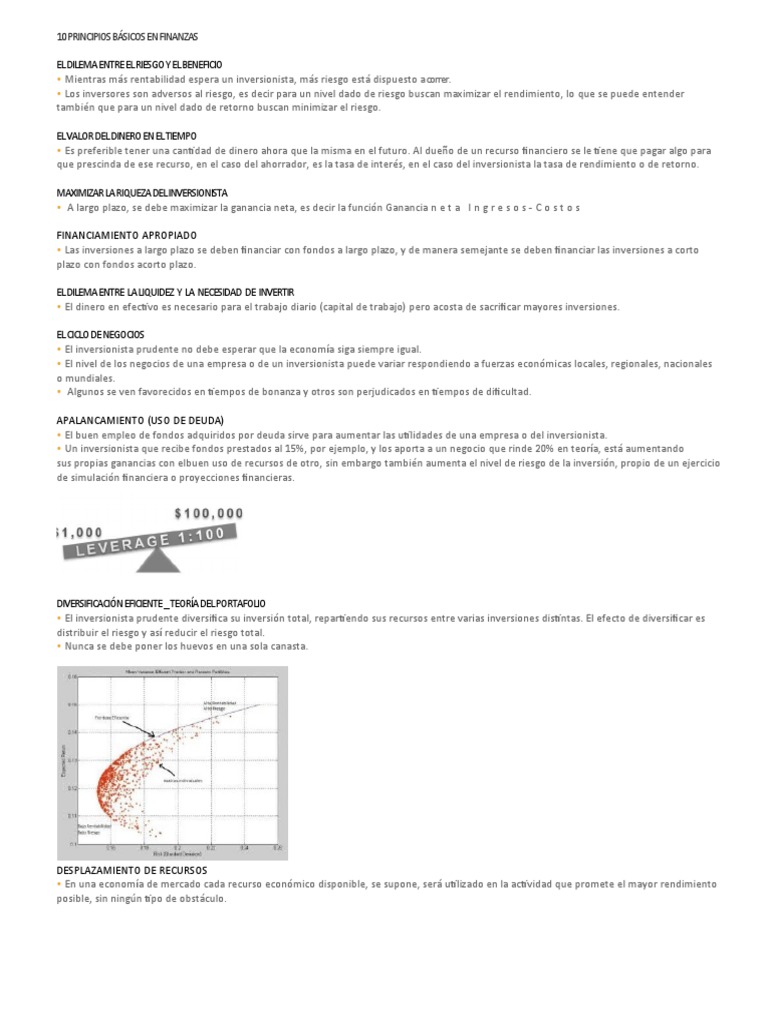 10 Principios Básicos de Finanzas | PDF | Beneficio (economía ...