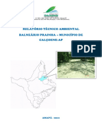 Relatório técnico ambiental sobre extração de areia no Balneário Prainha