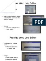 Fronius Web Job Editor