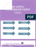 TOEFL READING COMPREHENSION TIPS