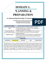 Domain 1 Evidence and Reflections Blank 1