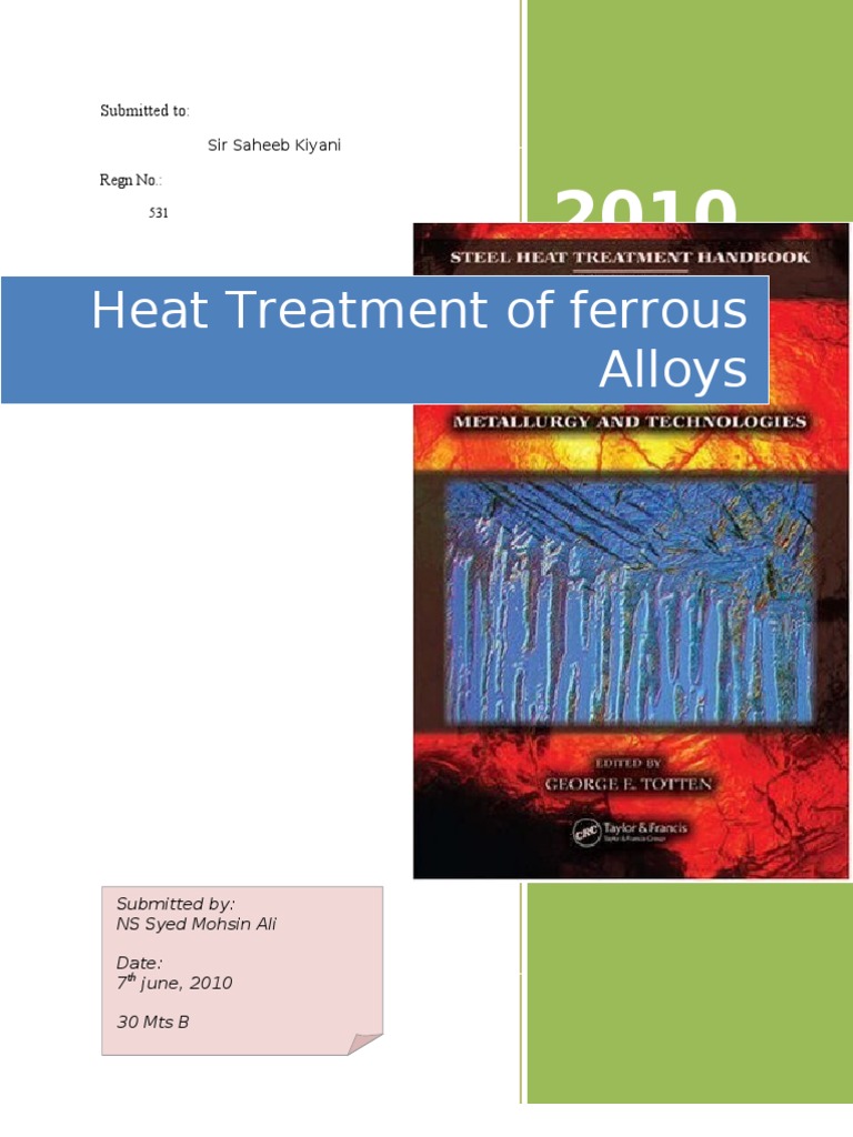 Heat Treatment of Ferrous Alloys | PDF | Heat Treating | Steel