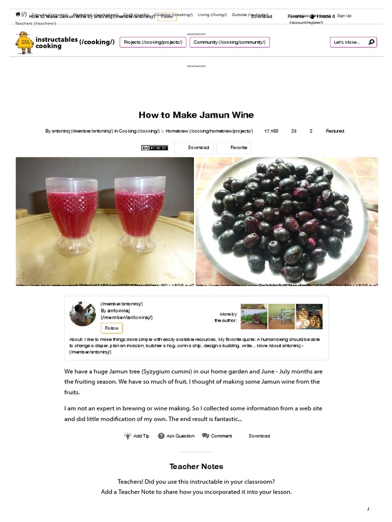 How To Make Jamun Wine - 8 Steps (With Pictures) - Instructables | PDF ...