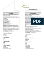 Pruebas de Comprensión de Lectura 5º Básico