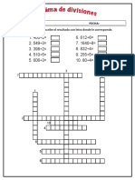 Crucigramas de Divisiones PDF