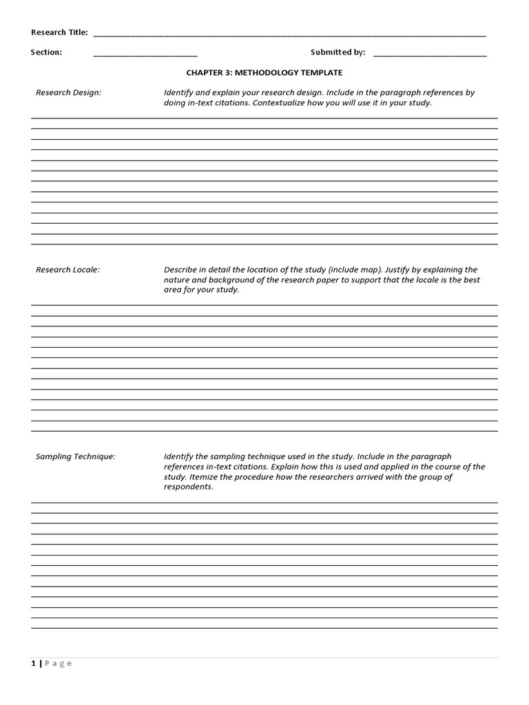 Chapter 3 Tempplate Pdf Citation Methodology