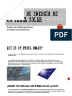 Proceso de Enrgia de Panel Solar