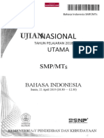 SOAL BAHASA INDONESIA UN SMP 2019 P3 (WWW - Sudutbaca.com) - Dikonversi
