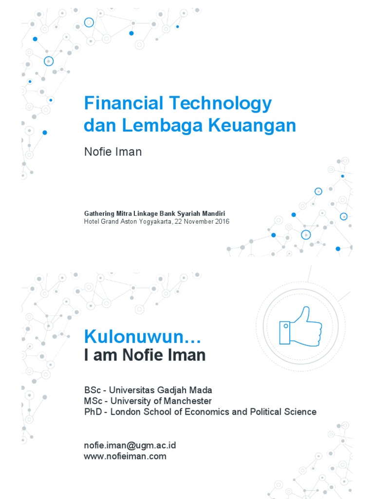 Financial Technology Lembaga Keuangan | PDF