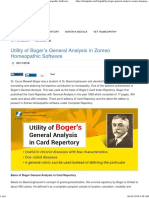 Utility of Boger's General Analysis in Zomeo Homeopathic Software