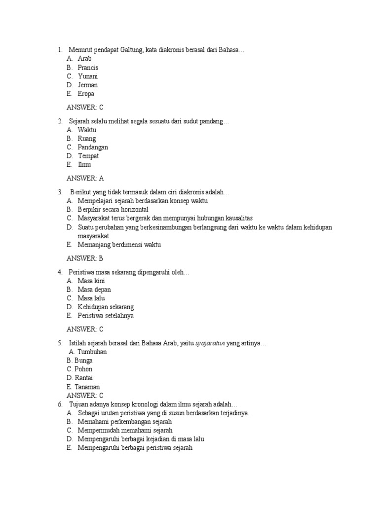 Soal Sejarah Sem 1 Pdf