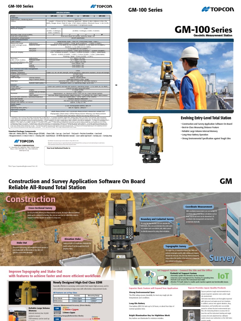 Total Station Topcon GM 101 Top Basic - TRANSSURVEY | PDF
