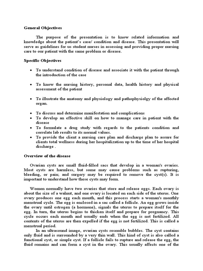 Ovarian cyst management guidelines picture