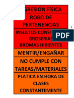 Violencia escolar y mala conducta