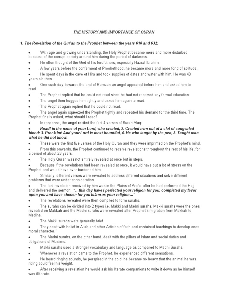 the-history-and-importance-of-quran-pdf-hadith-quran