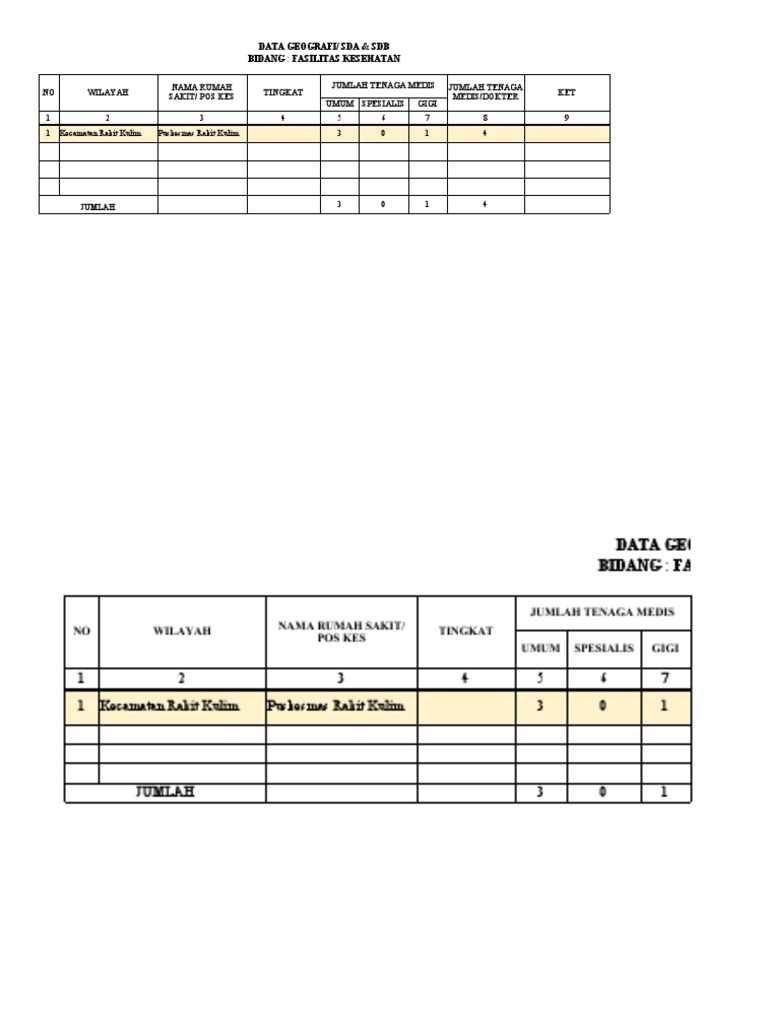 Data Geografi Sda & SDB PKM Rakit Kulim 2020 PDF