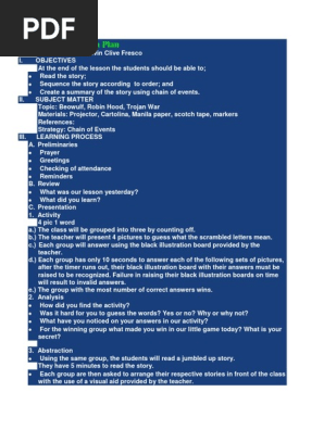 4As LESSON PLAN