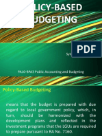 Report-Policy Based Budgeting