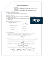 Preliminary Pipe Sizing