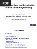 Microcontrollers and Introduction To Real-Time Programming