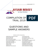 Answers Compilation of Section D Captain Nobody Trial 2019