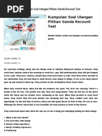 Kumpulan Soal Ulangan PIlihan Ganda Recount Text - Dimensi Bahasa Inggris