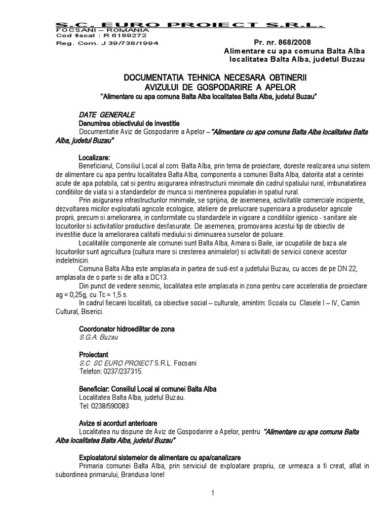 Aviz Ga Apa Balta Alba