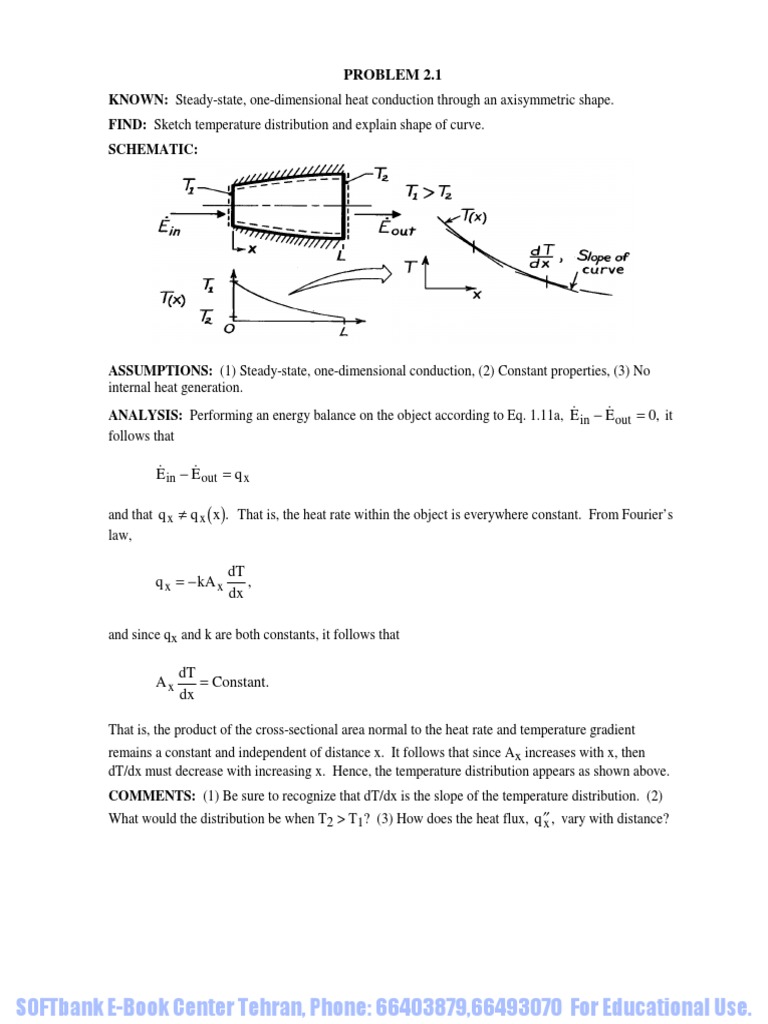 Solution Manual 2 1 2 17 Kern PDF | PDF | Thermal Conduction