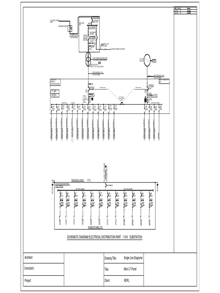 LT Panel Single Line Diagram 415V | PDF | Electromagnetism | Power ...