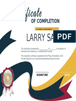 Certificate of Completion Template 02